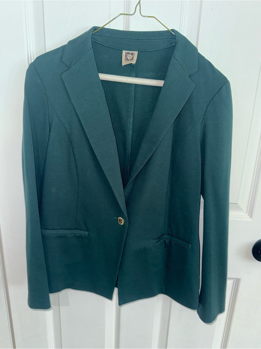 Anne Klein Emerald Green Single-Button Blazer